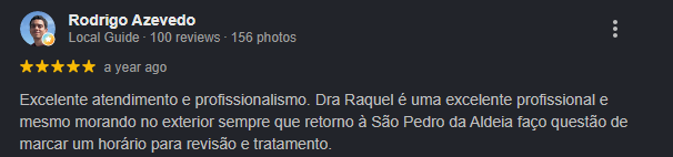 Print de avaliação de paciente no Google 1
